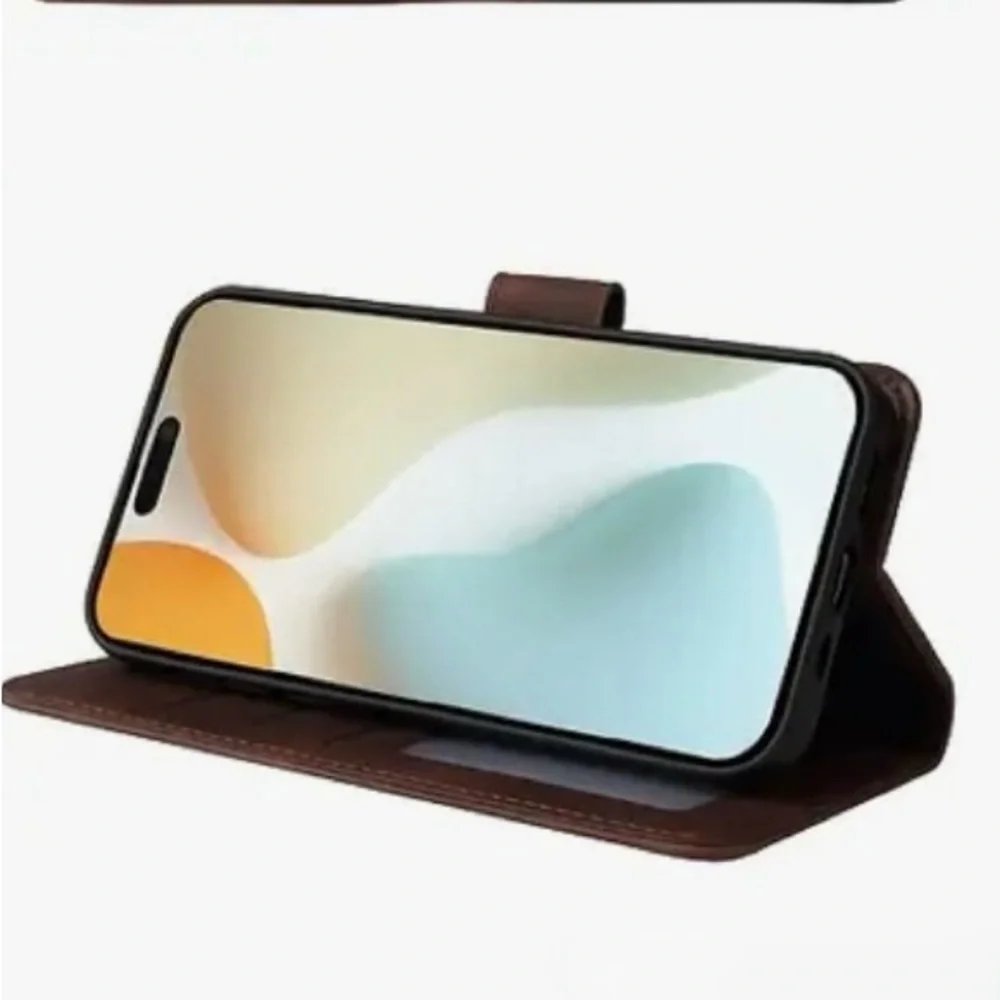 New IPhone 16 pro Vegan Leather Wallet Phone Case